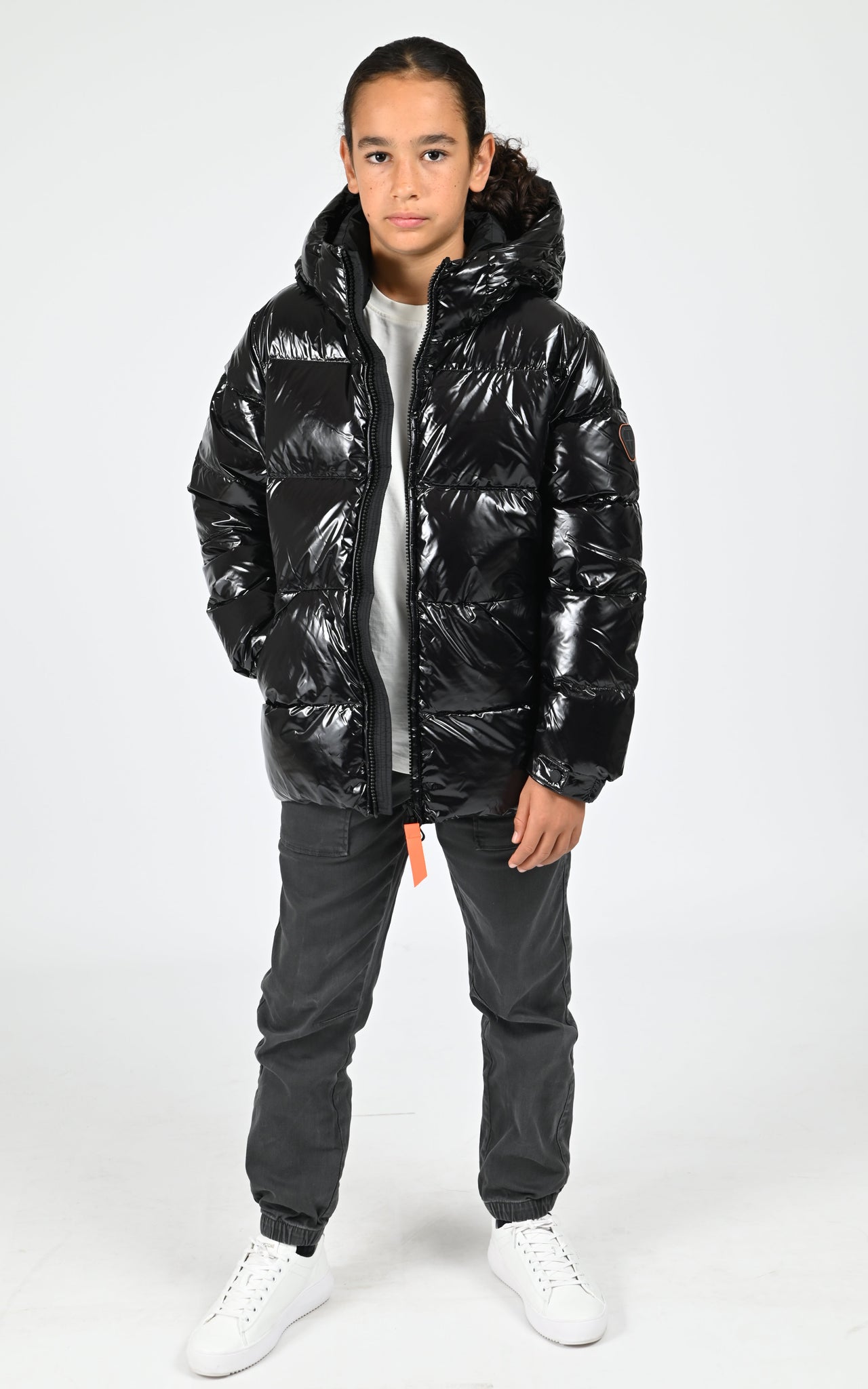 Doudoune brillante Little Vianney Bright noir