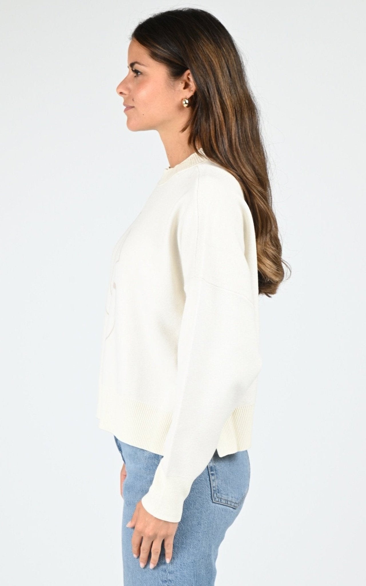 Pull maille Natalia blanc