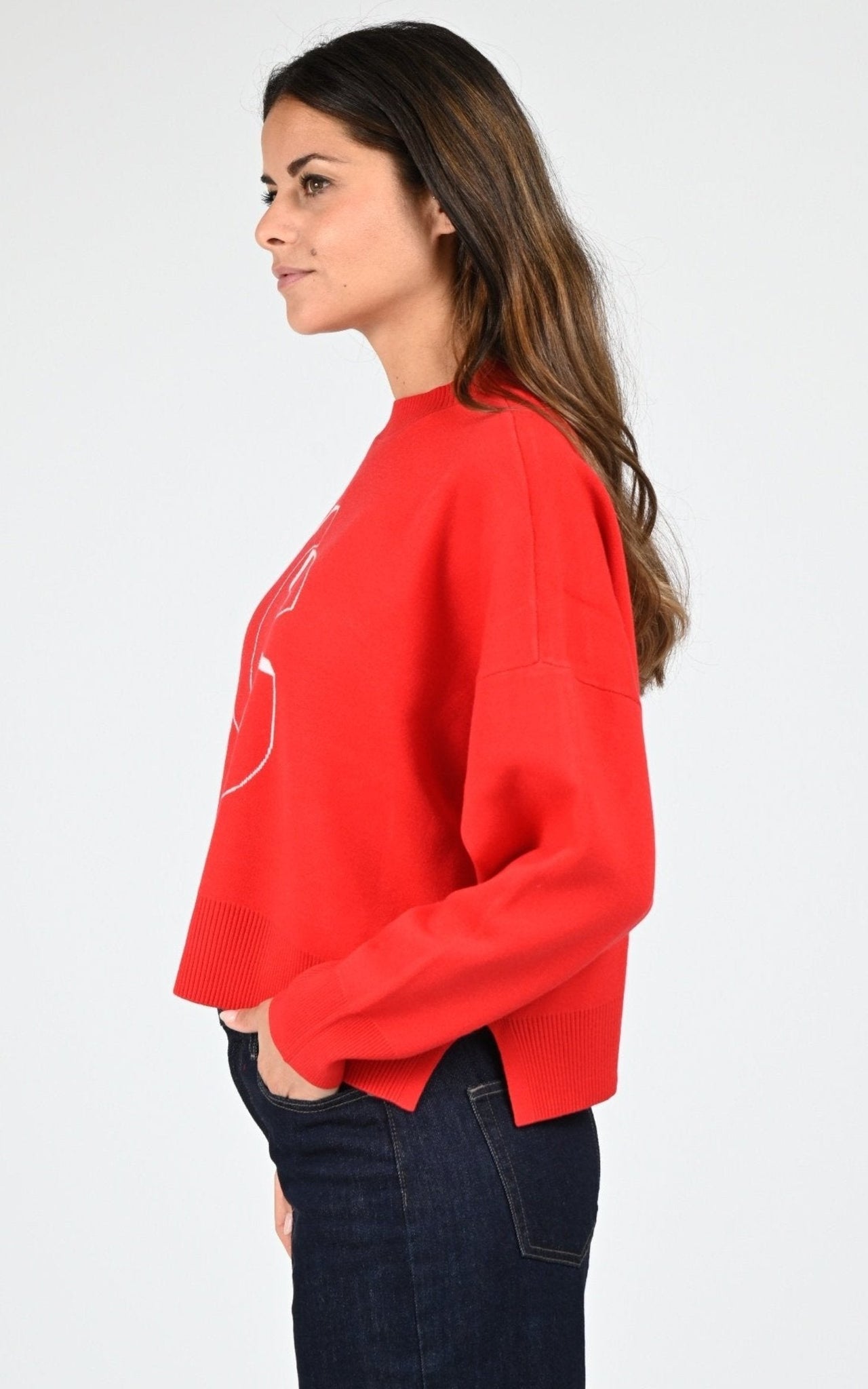 Pull maille Natalia rouge