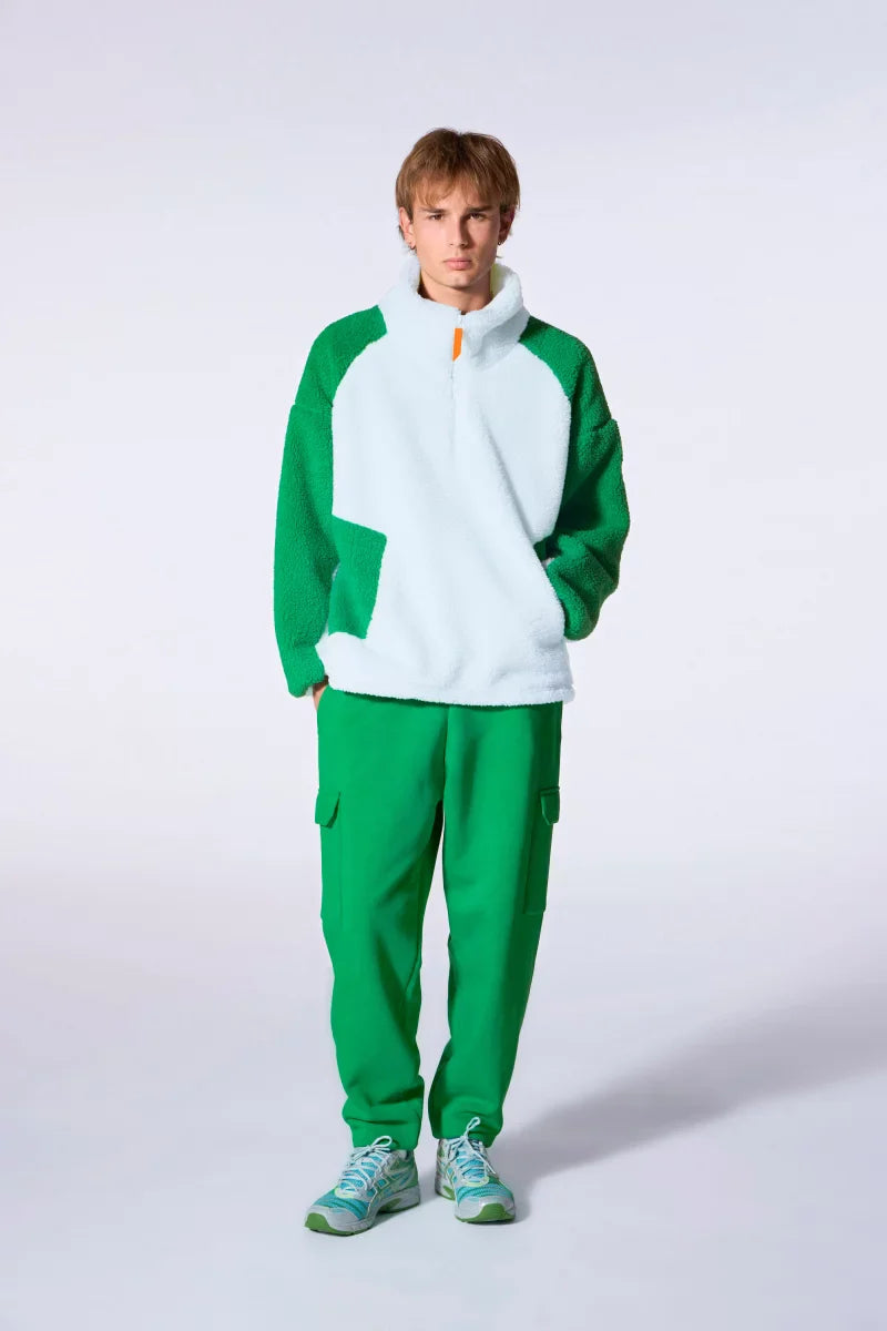 Sweatshirt oversize polaire bicolore Akemi