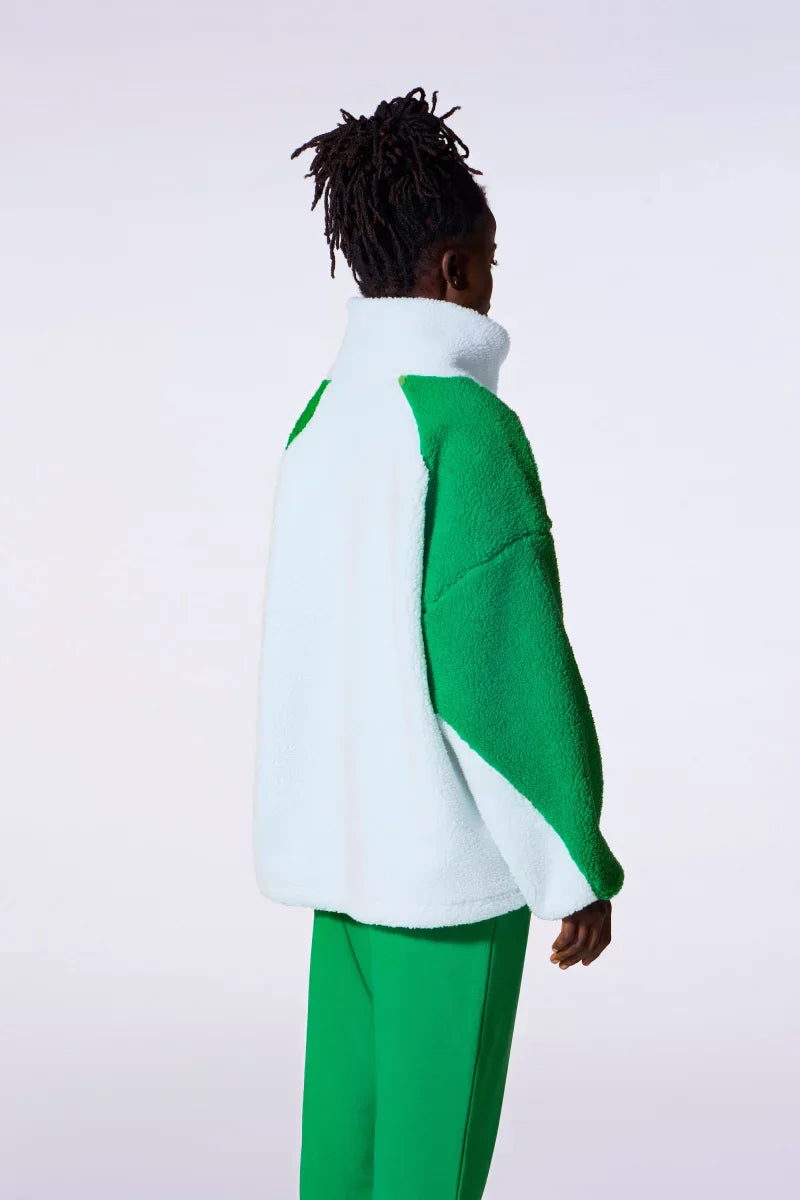 Sweatshirt oversize polaire bicolore Akemi