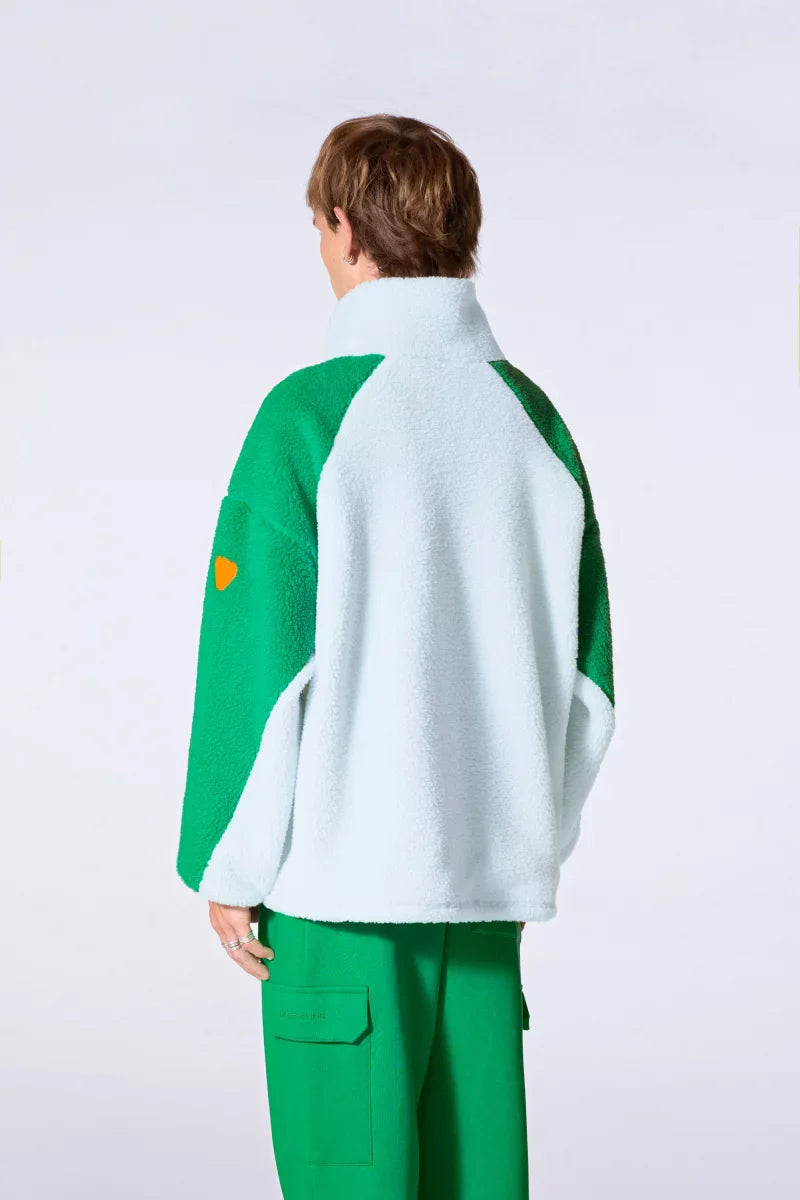 Sweatshirt oversize polaire bicolore Akemi