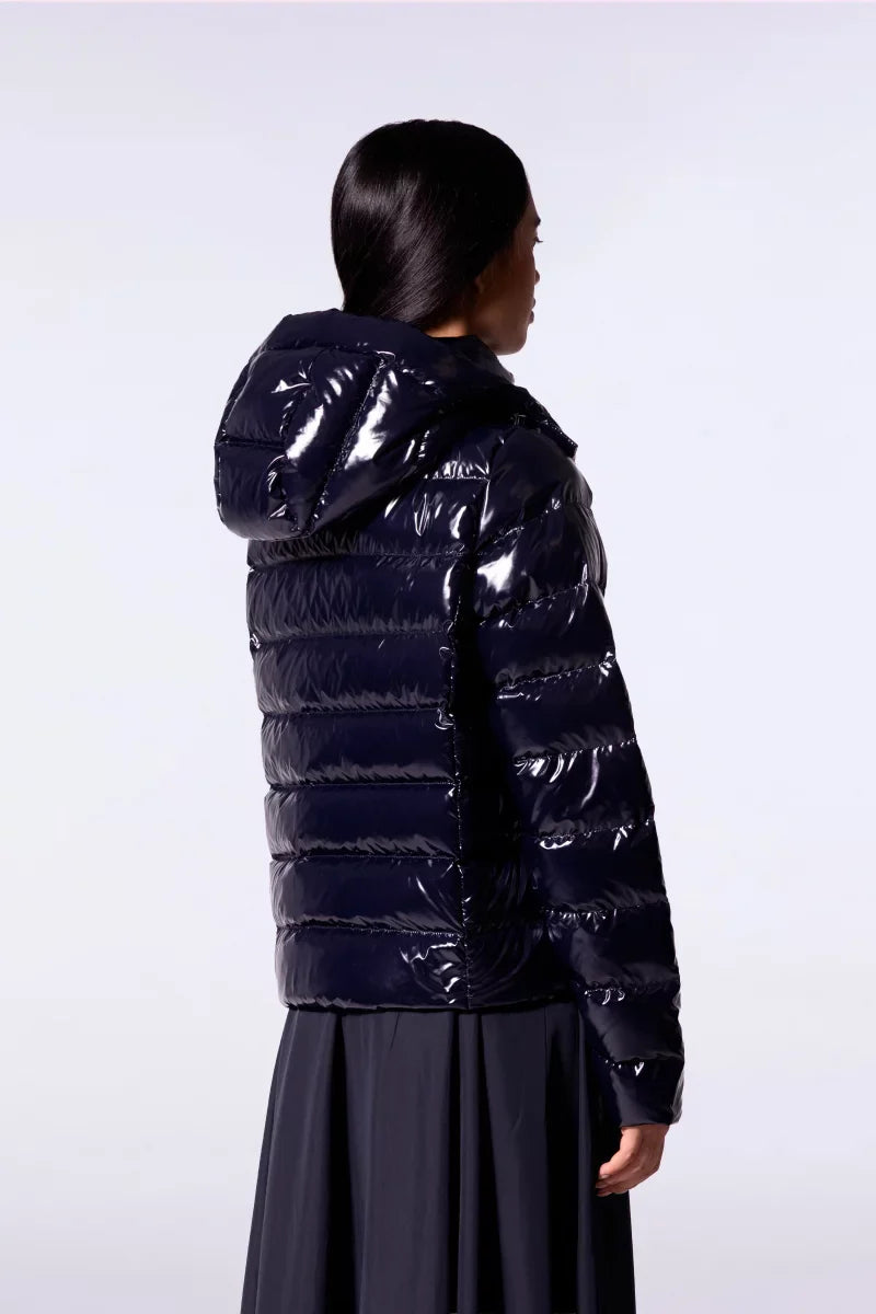 Doudoune courte ajustée matelassée France Bright Dark Night