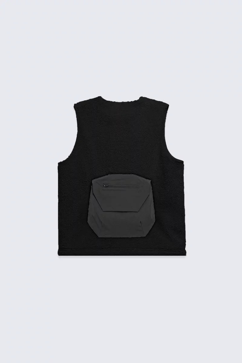 Veste bicolore sans manches en polaire Sakae