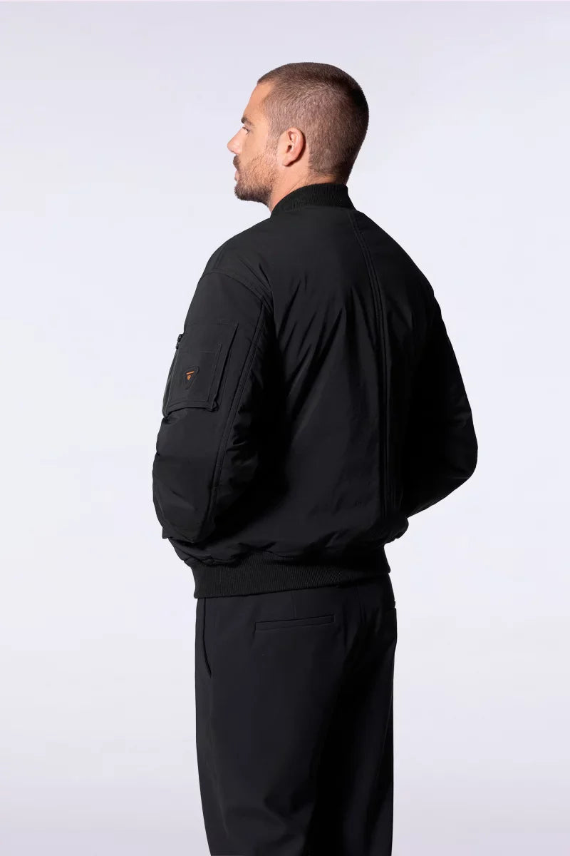 Bomber oversize en nylon stretch Saul